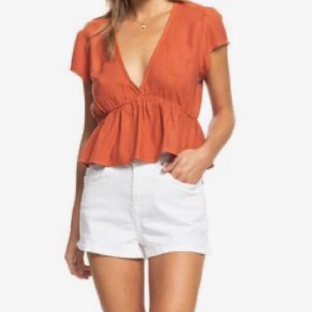 Roxy “Sweet Release” Short Sleeve Crop Top - Picture 3 of 5